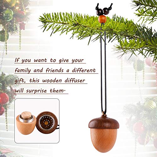 RoyAroma wooden acorn diffuser empty component emphasizes pad free operation
