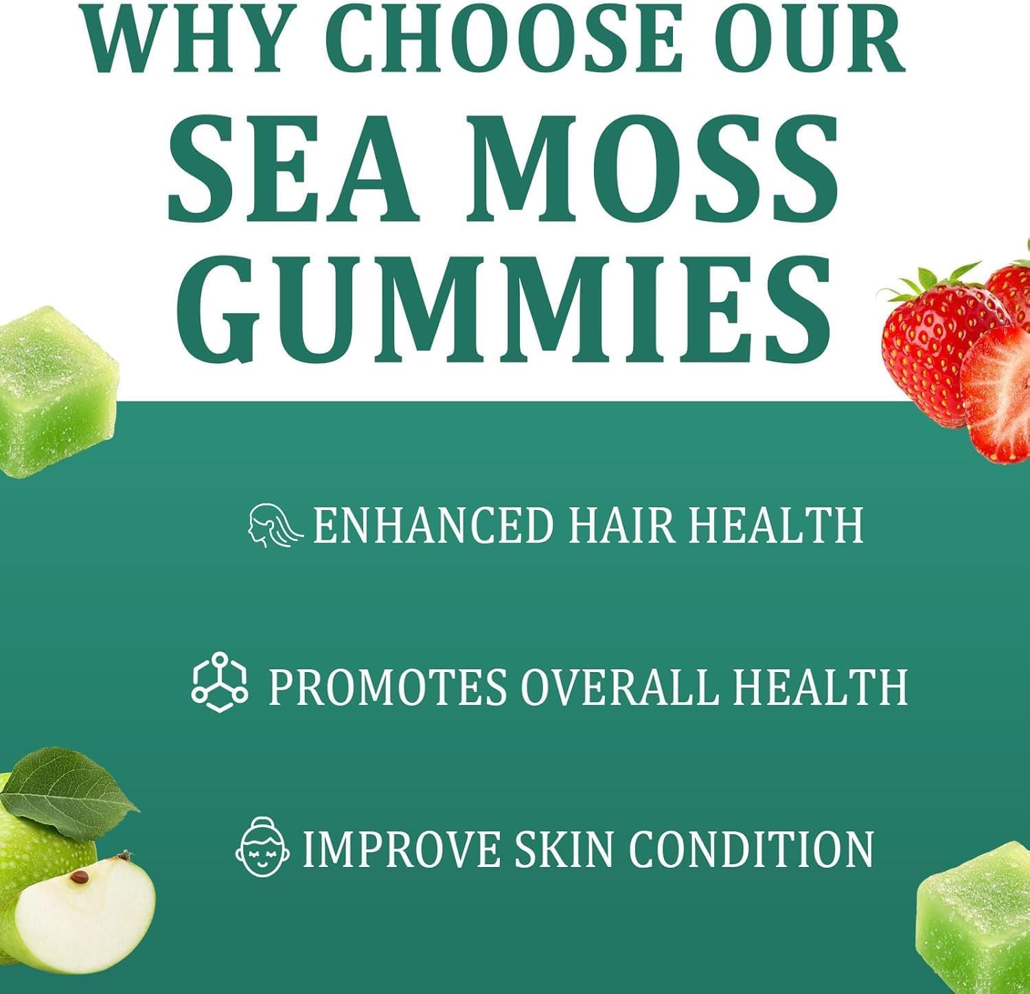 RRIVAN Sea Moss Gummies packaging with label conveys quality and natural ingredients.