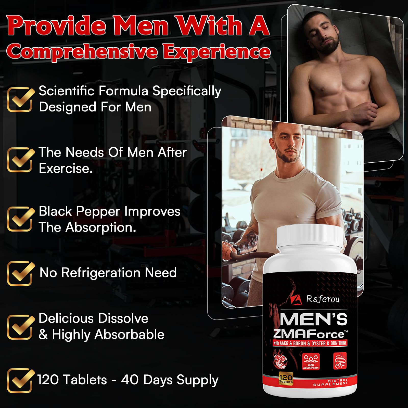 Rsferou ZMAFORCE ingredients blend including AAKG and tribulus