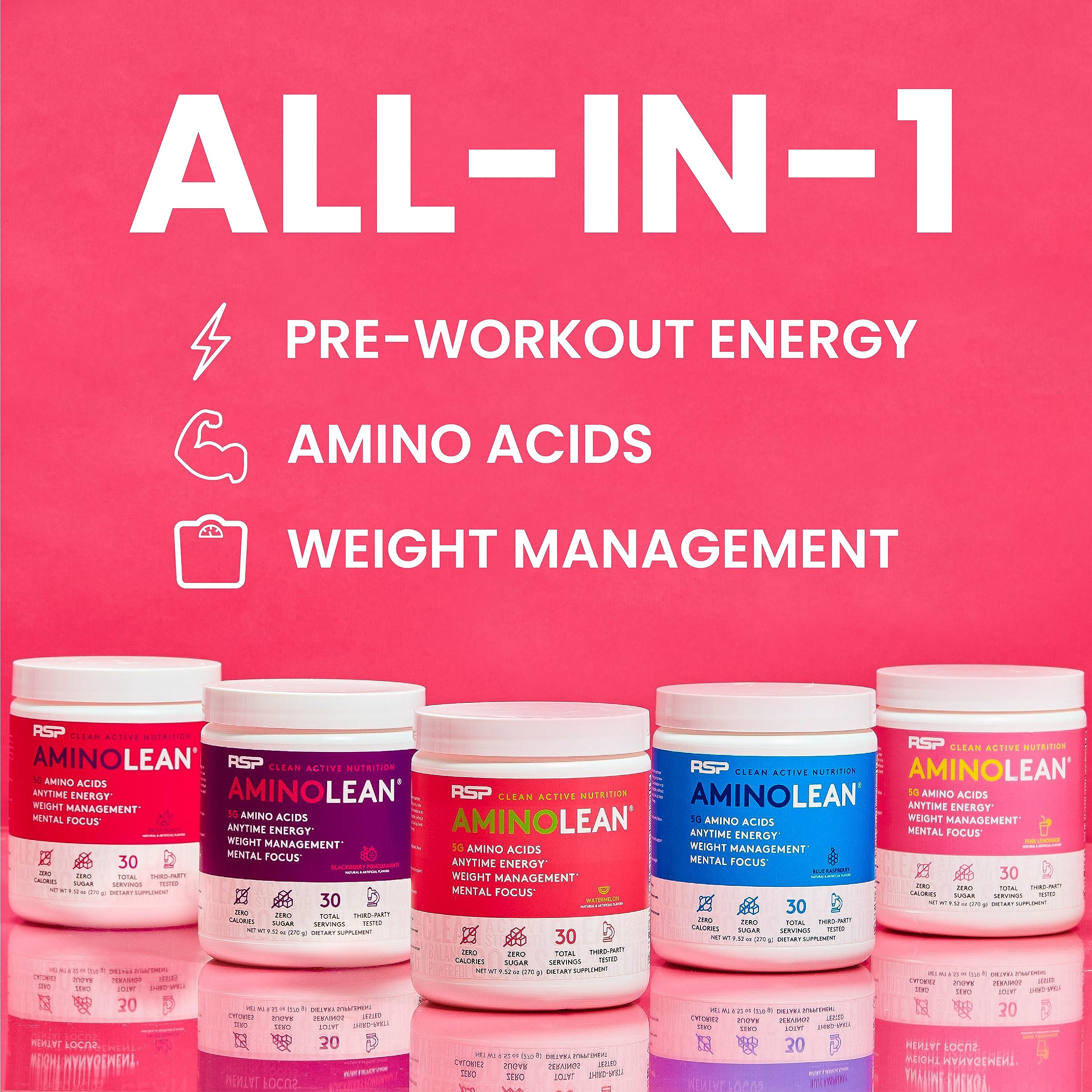 RSP NUTRITION AminoLean ingredients blend with vegan BCAAs and EAAs