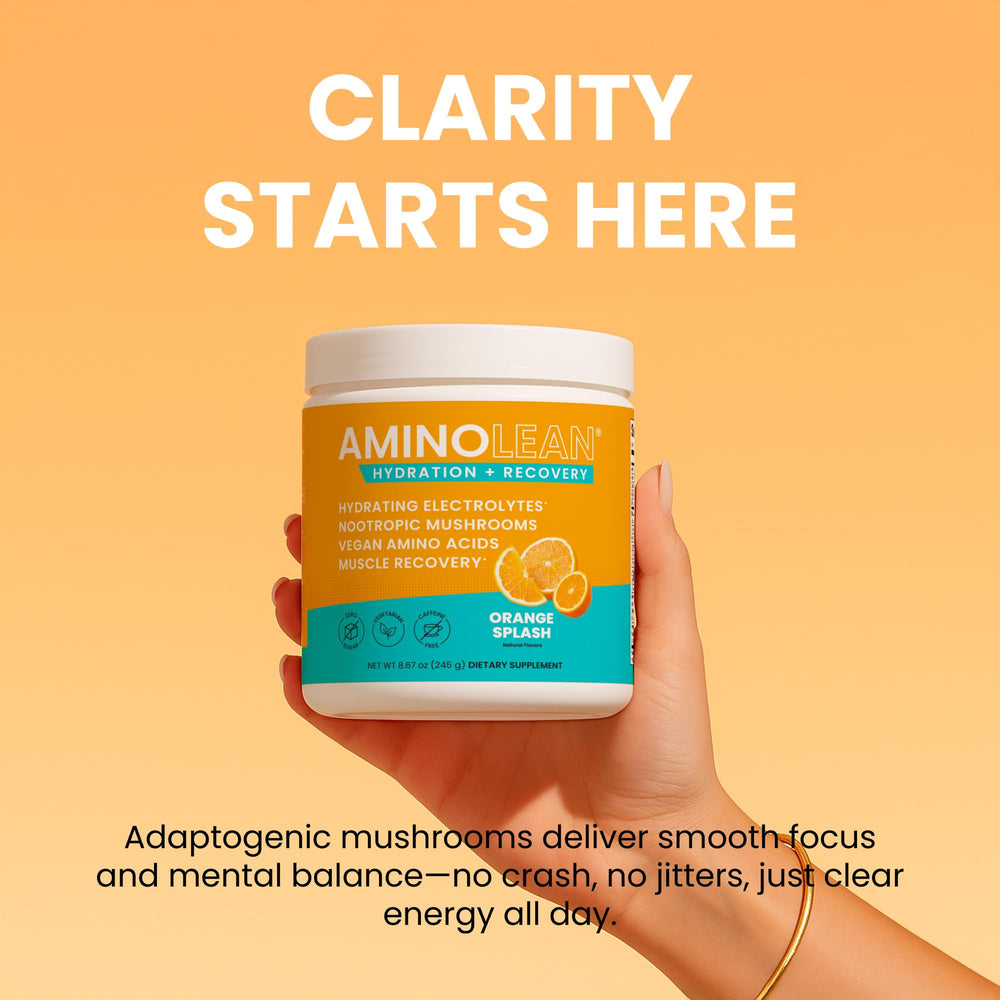 AminoLean bottle emphasizes sugar free and keto friendly profile