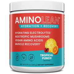 RSP Nutrition AminoLean tropical punch bottle ready for refreshing hydration and focus