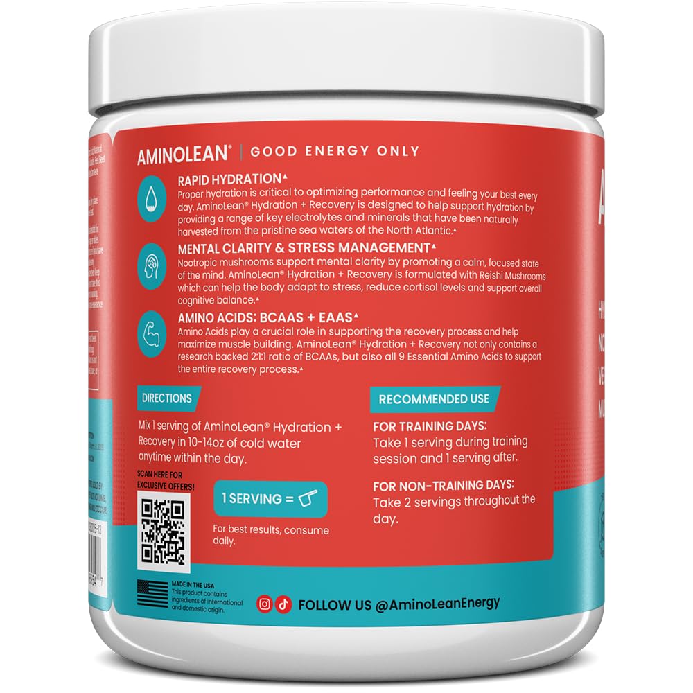 Glasses of AminoLean ready after a workout for rehydration and alertness