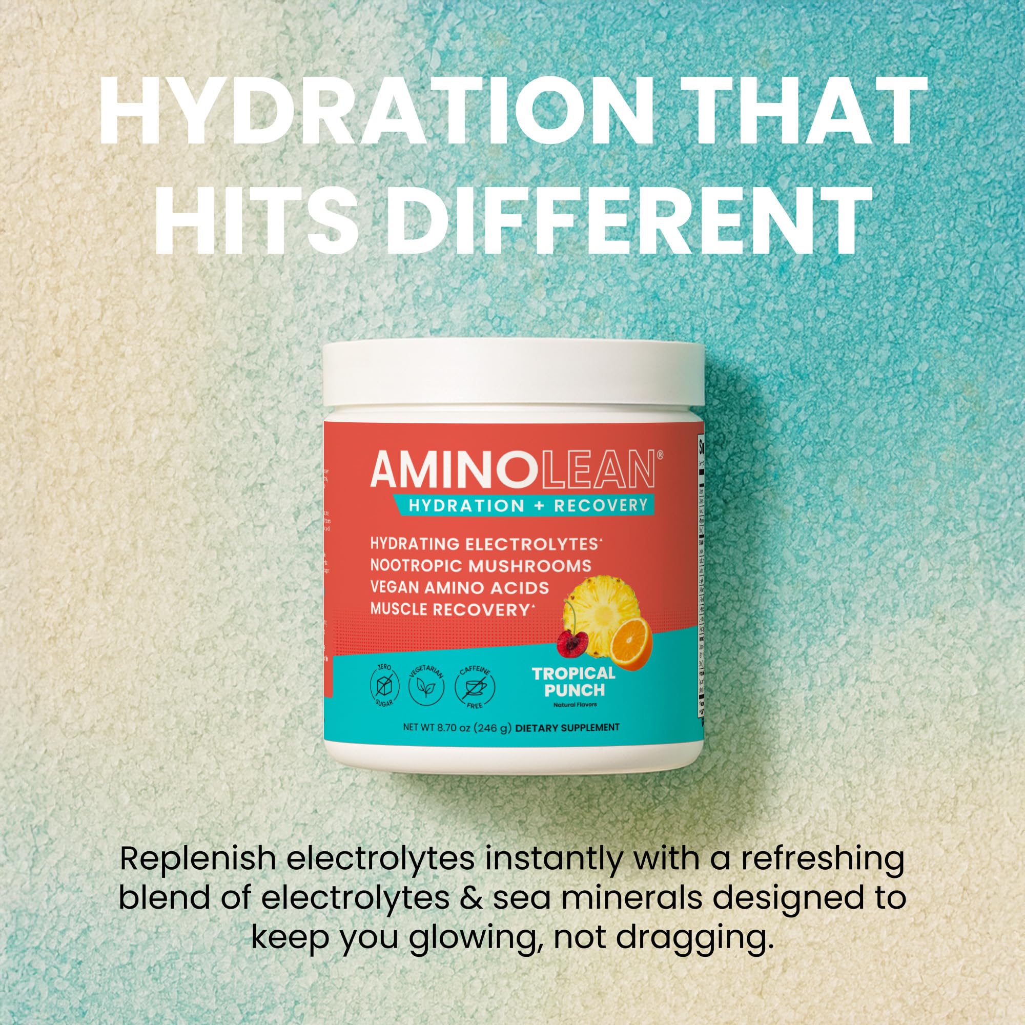 Vegan amino acids blend featuring BCAAs and EAAs for recovery and energy