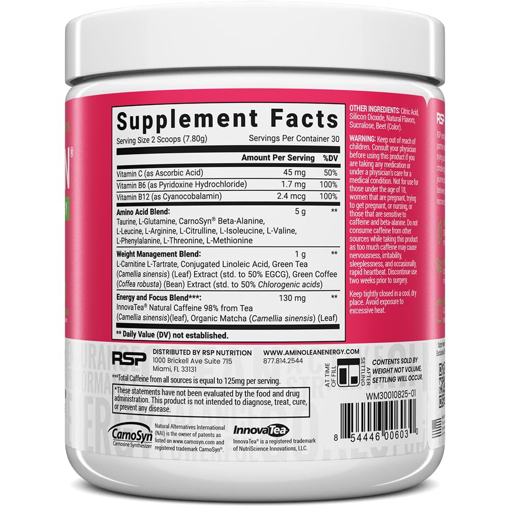 AminoLean on kitchen shelf shows keto-friendly, zero sugar energy option