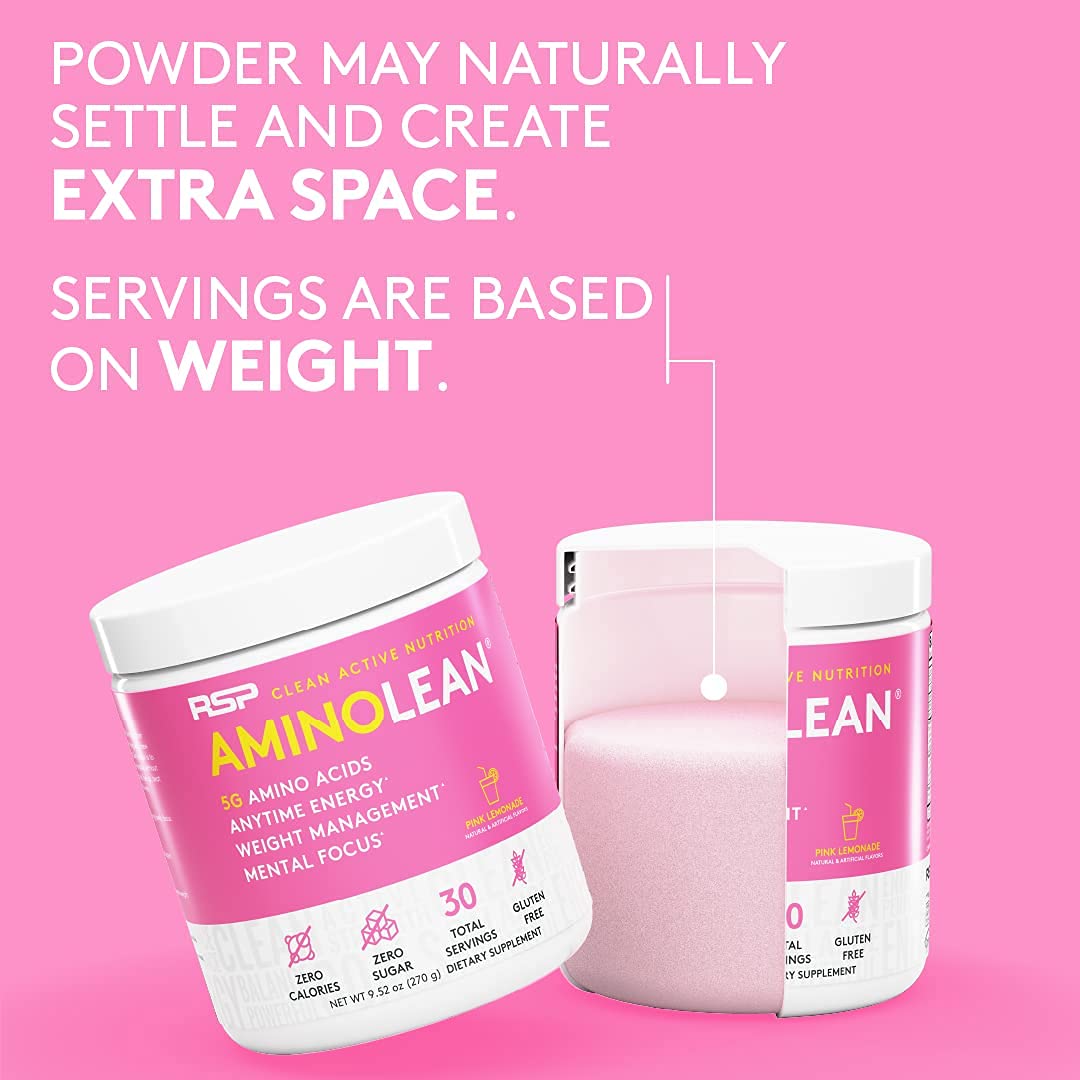 AminoLean packaging on a shelf communicates transparency and lifestyle fit