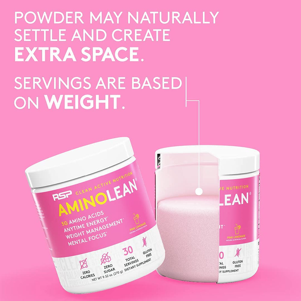 AminoLean packaging on a shelf communicates transparency and lifestyle fit