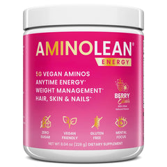 RSP Nutrition AminoLean Berry Elixir bottle ready for a clean pre-workout energy boost.