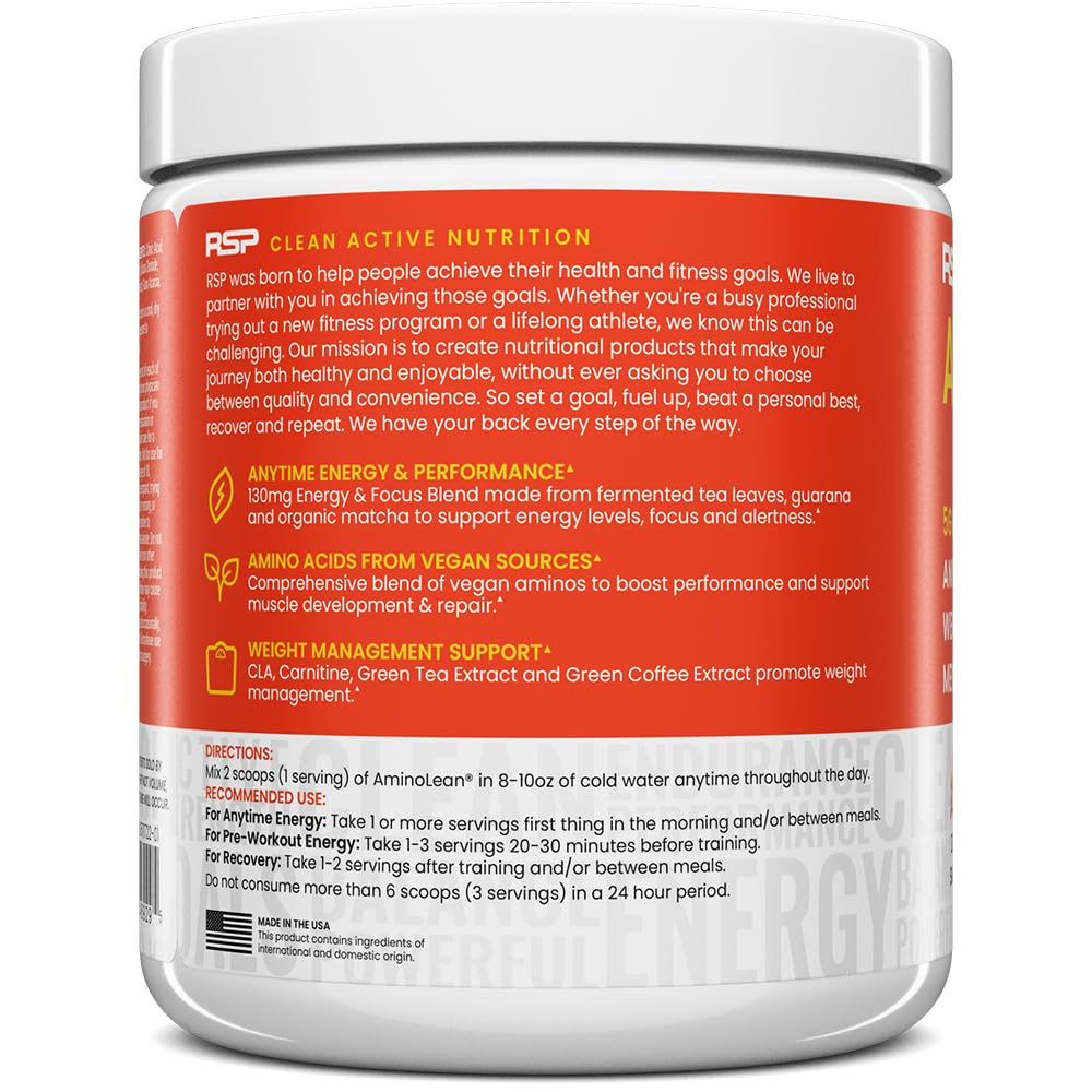 RSP NUTRITION AminoLean versatile pre-workout or morning boost