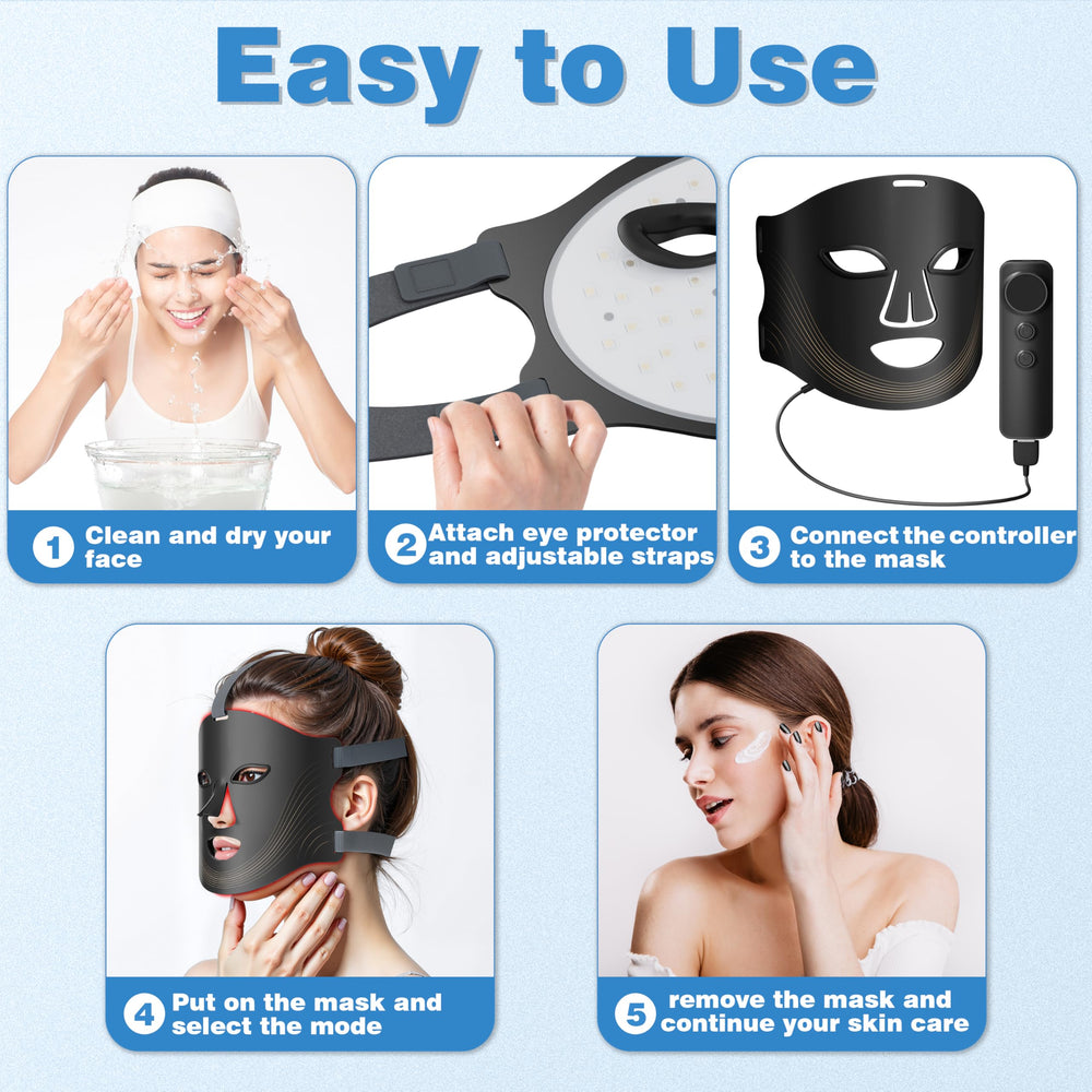 RubraVive blue-light session addressing mild acne at home