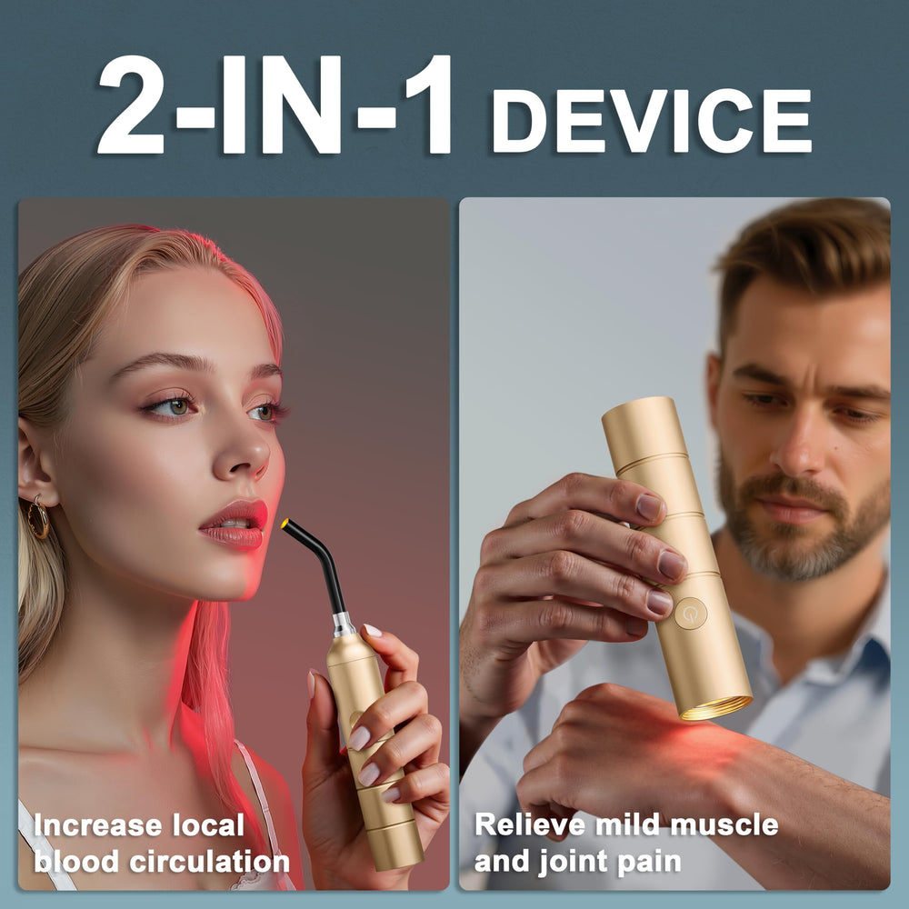 RubraVive Pain Therapy Light 1301 side view highlighting handheld design for easy use.