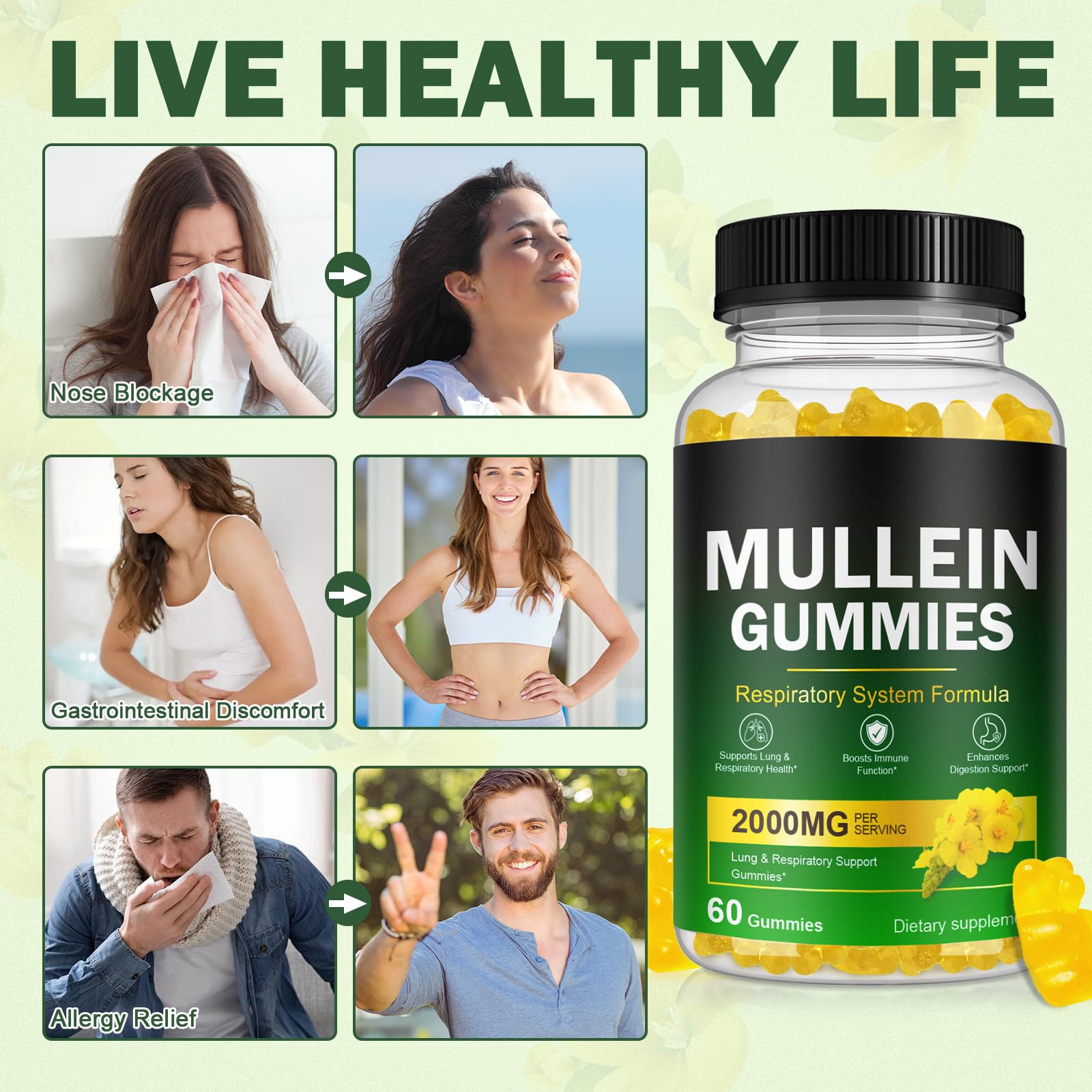Ruduwu Mullein Gummies on a morning routine setup.