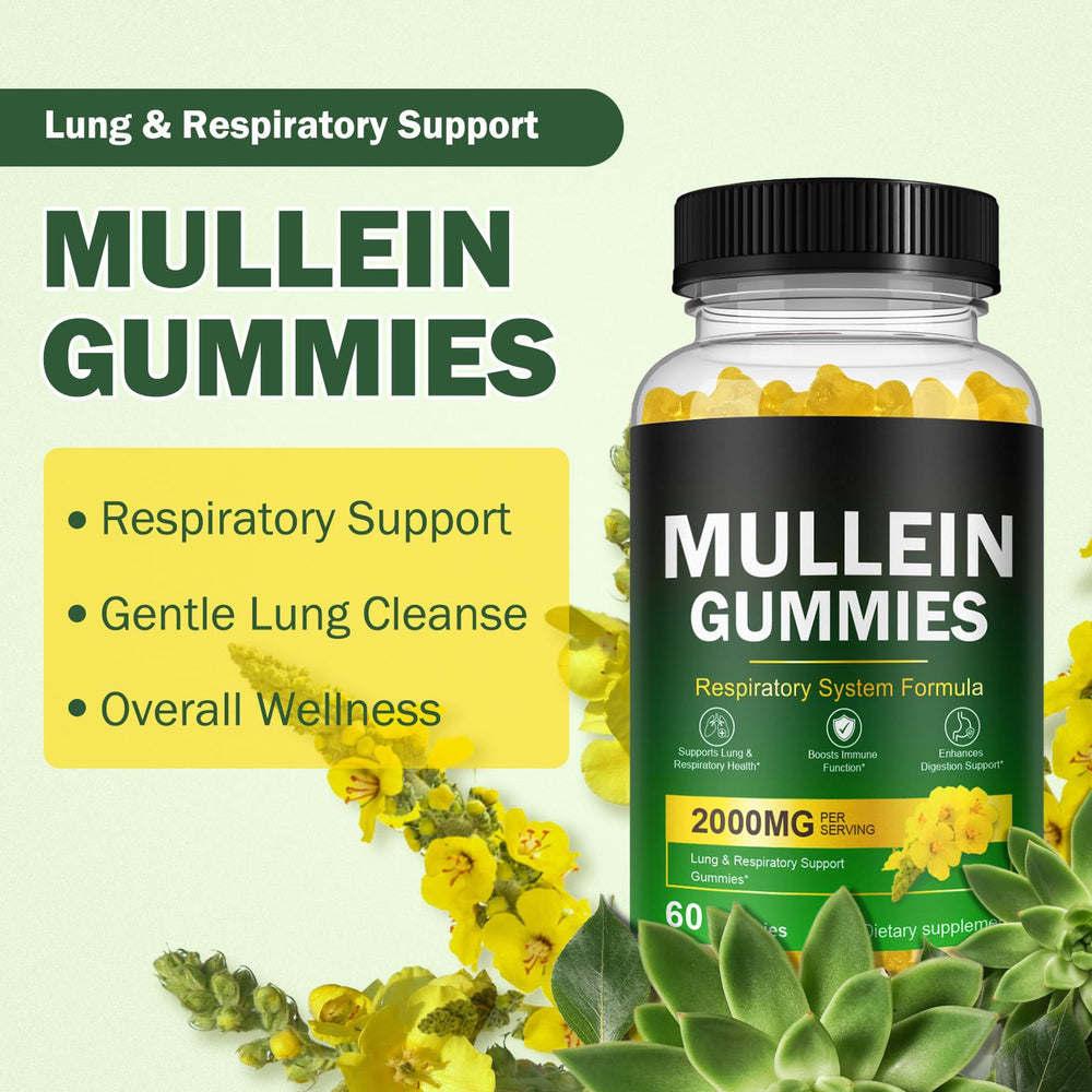 Ruduwu Mullein Gummies packaging highlights vegan formula.