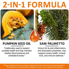 Ruduwu pumpkin seed oil capsules saw palmetto label highlights the 2-in-1 blend.