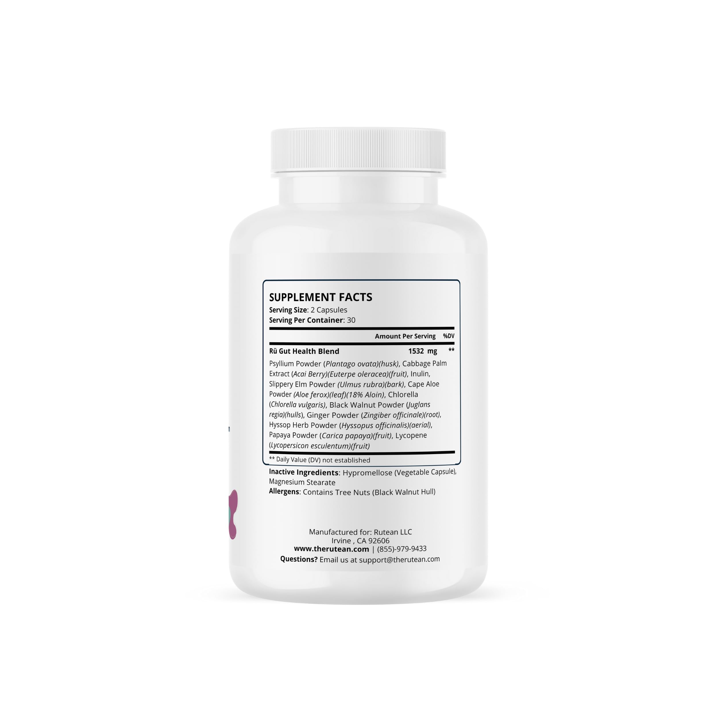 Rütean Gut Keeper capsules ready for daily digestive support.
