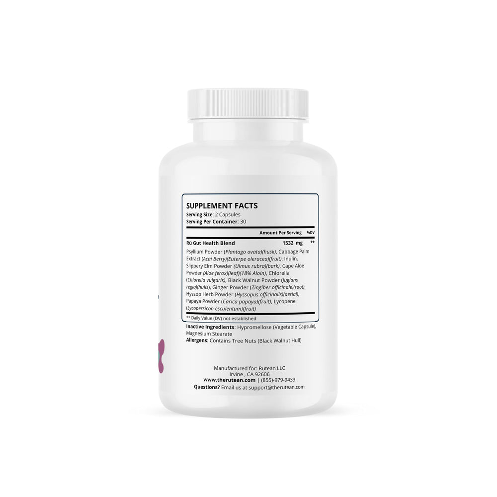 Rütean Gut Keeper capsules ready for daily digestive support.