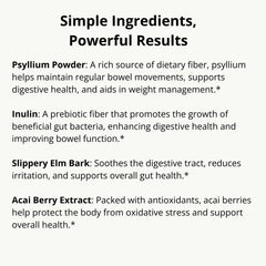 Rütean slippery elm bark capsules for gut lining support.
