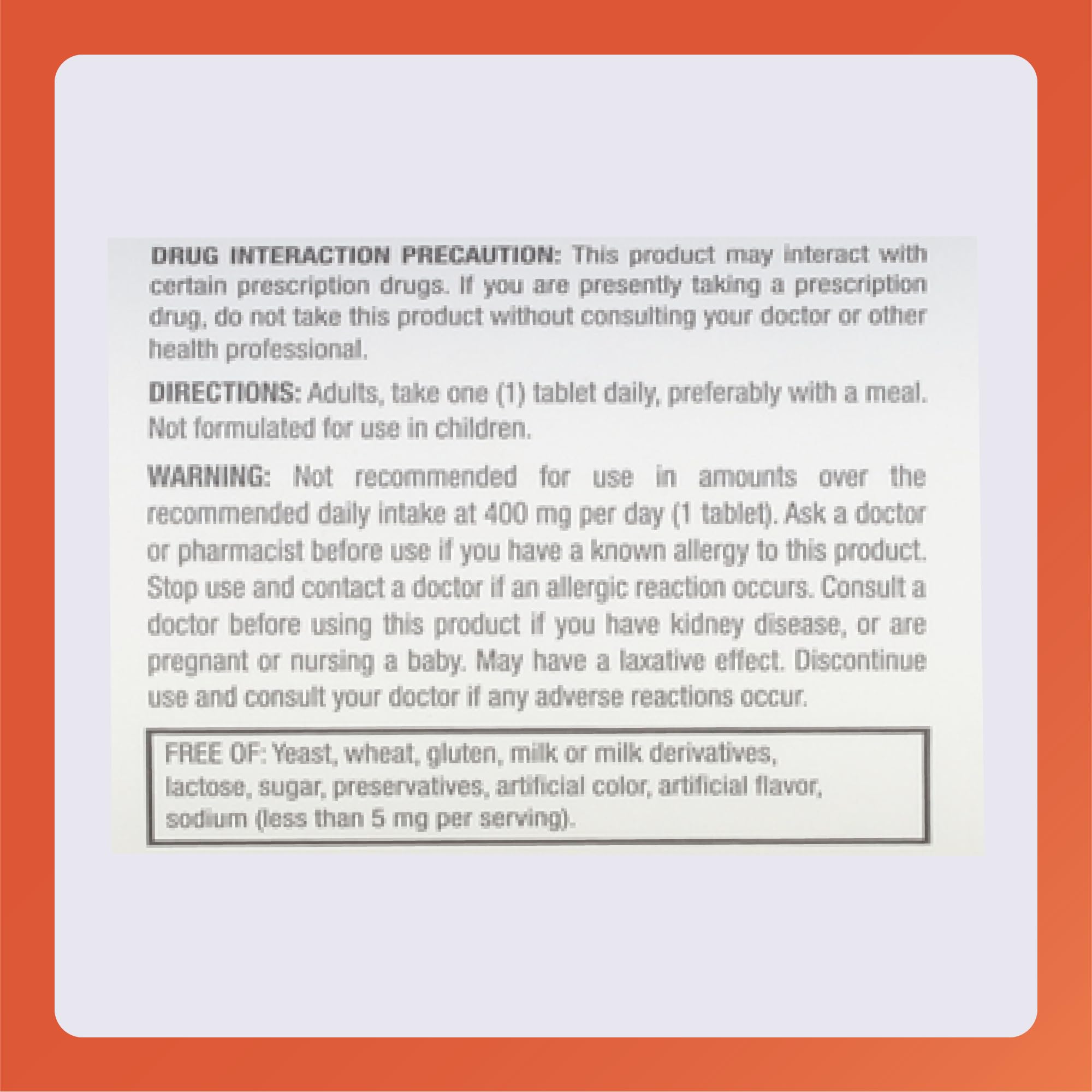 Label emphasizes gluten-free, allergen-free ingredients and low sodium per serving.