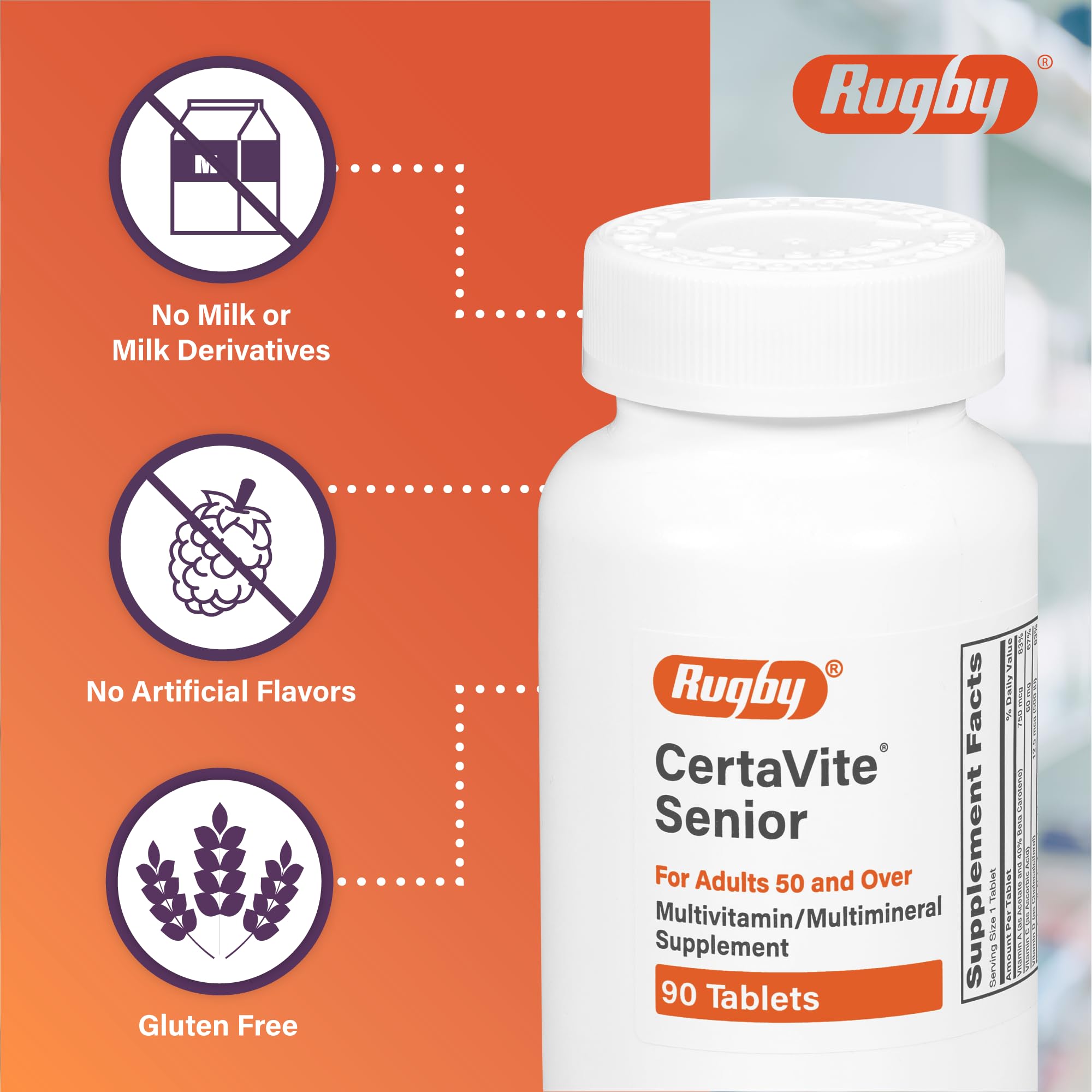 Certavite Senior pack image illustrating easy once-daily dosage for seniors.