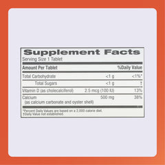 Rugby Laboratories 60-count bottle highlighting easy daily calcium intake.
