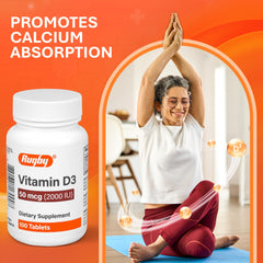 Rugby Laboratories Vitamin D3 immune health scene suggests resilience throughout the year.