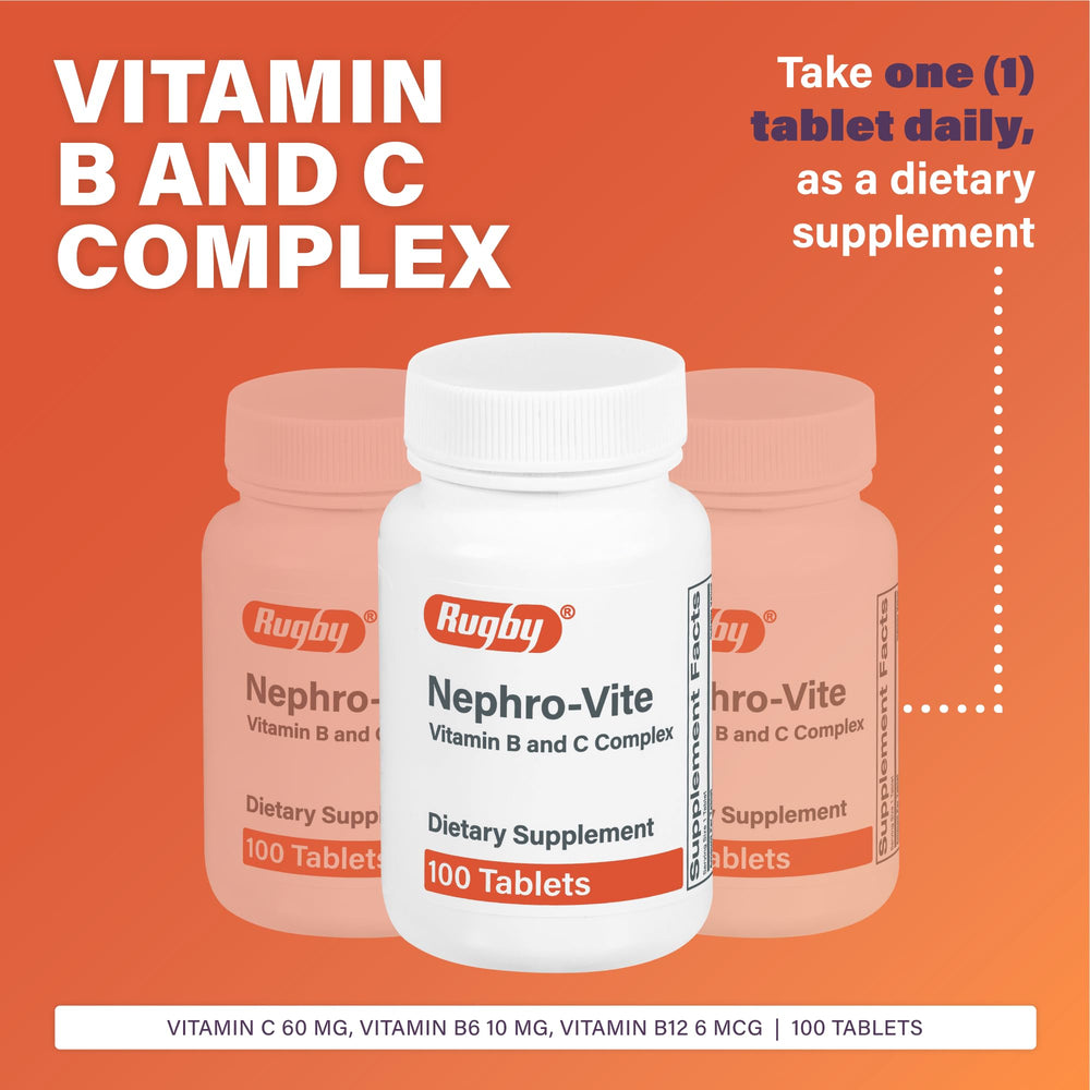 Rugby Nephro-Vite tablets pour showing easy dosing.