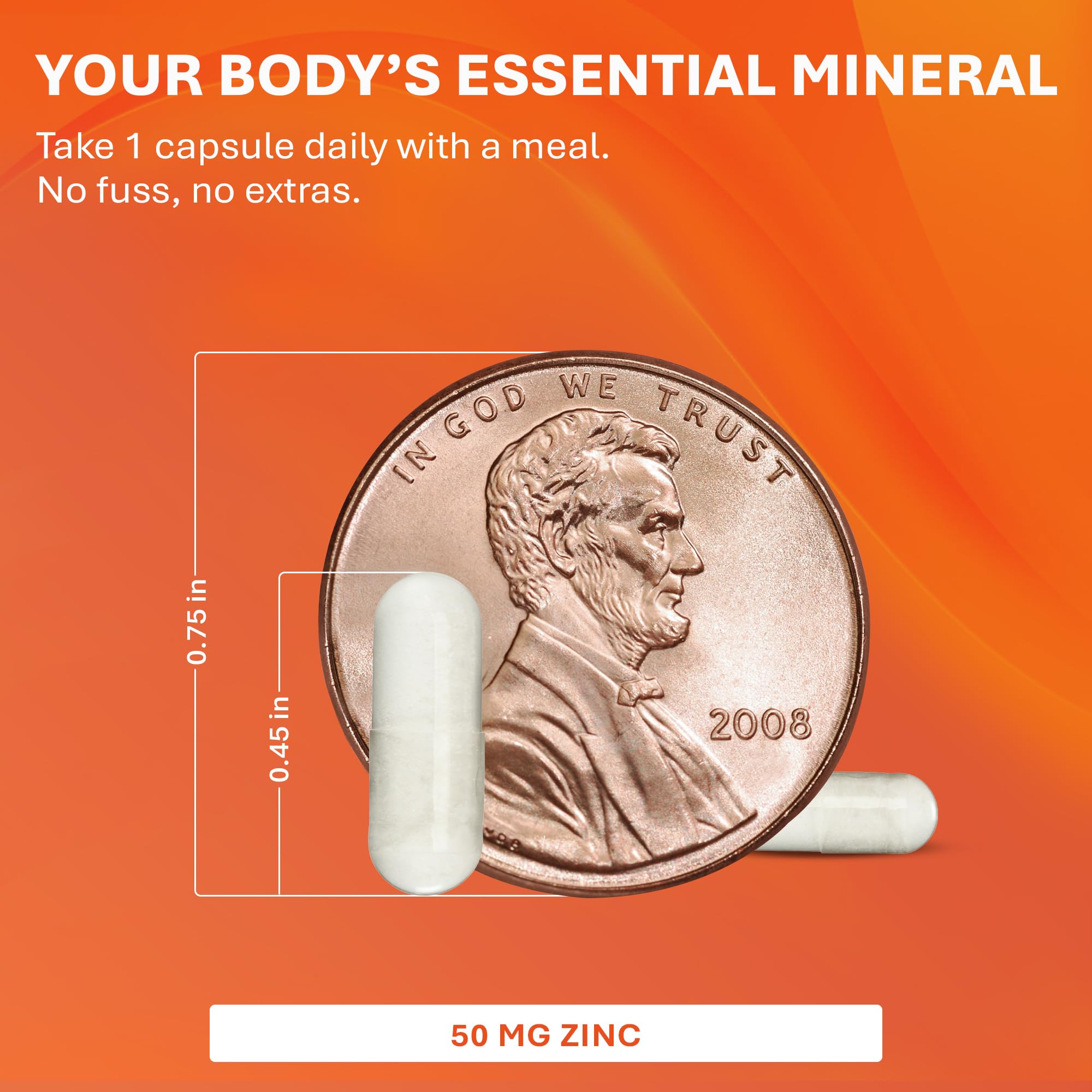 Rugby Zinc 50mg bottle with gluten-free label.