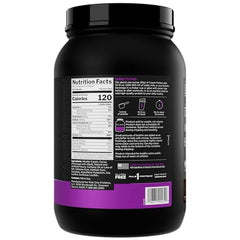 Rule 1 Casein Protein scoop beside jar for easy bedtime use