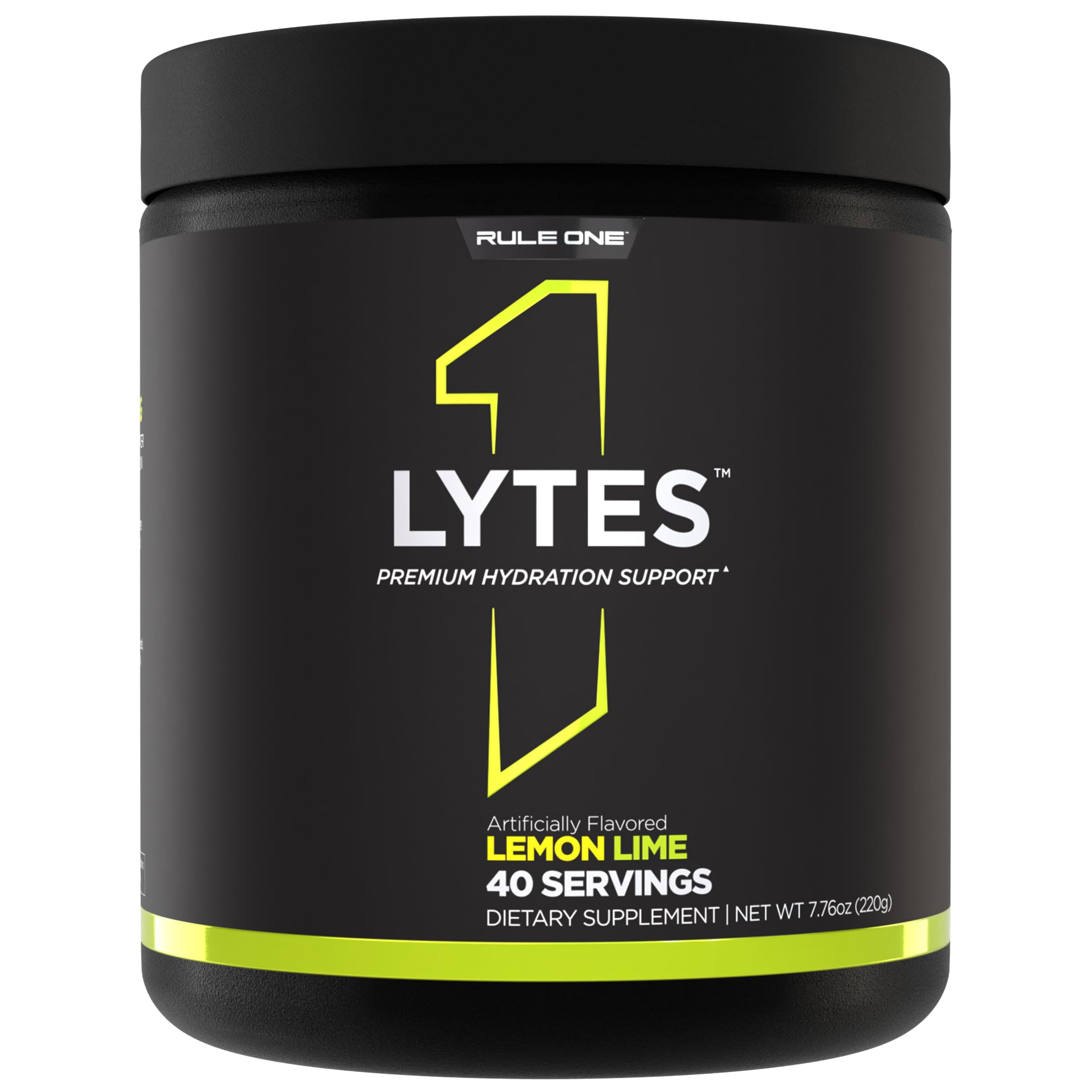 Rule 1 Lytes bottle with Lemon Lime flavor ready for hydration.