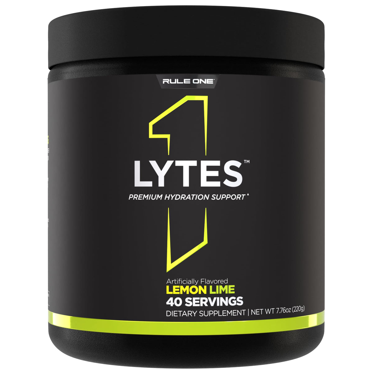 Rule 1 Lytes bottle with Lemon Lime flavor ready for hydration.
