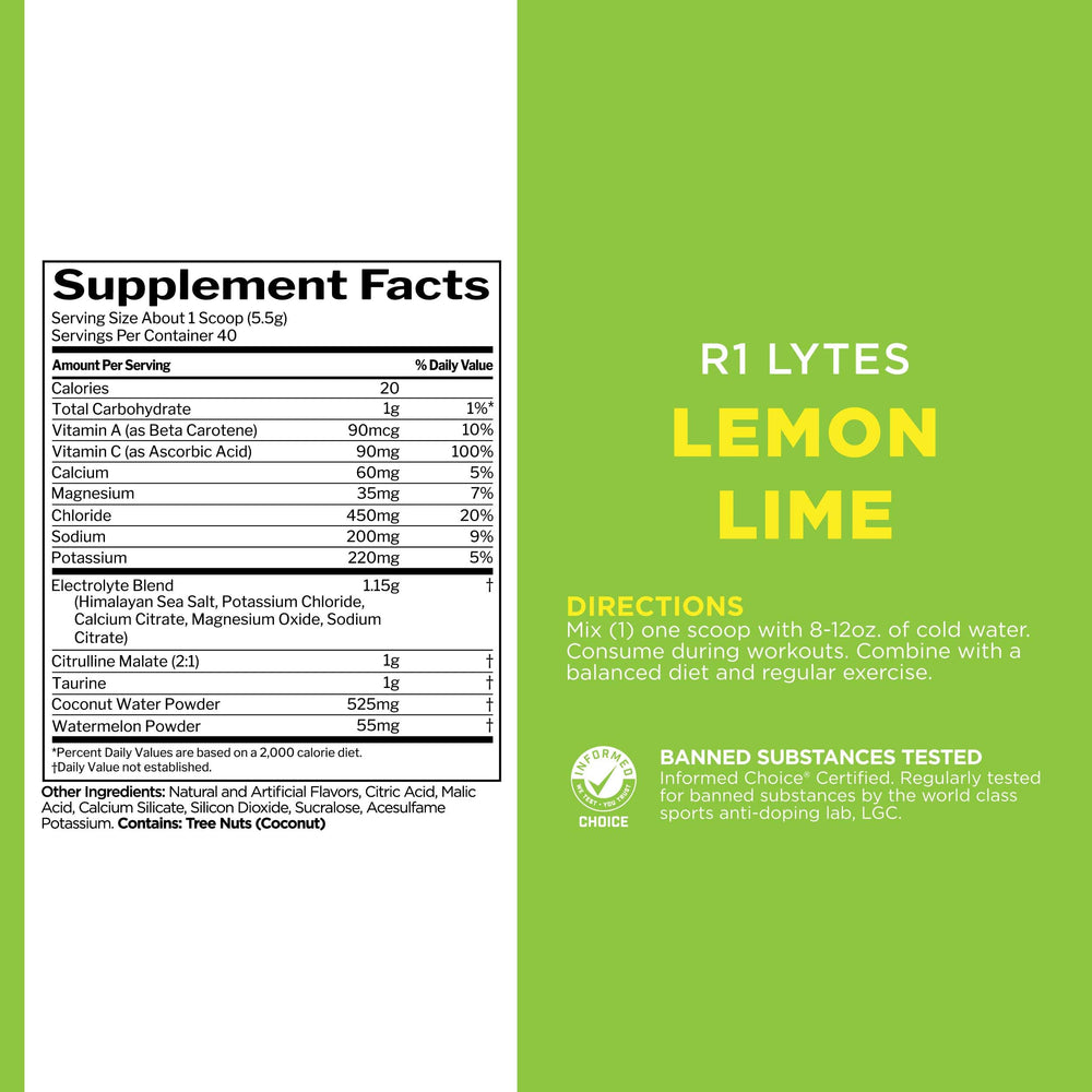Rule 1 Lytes coconut water and watermelon powders blend.
