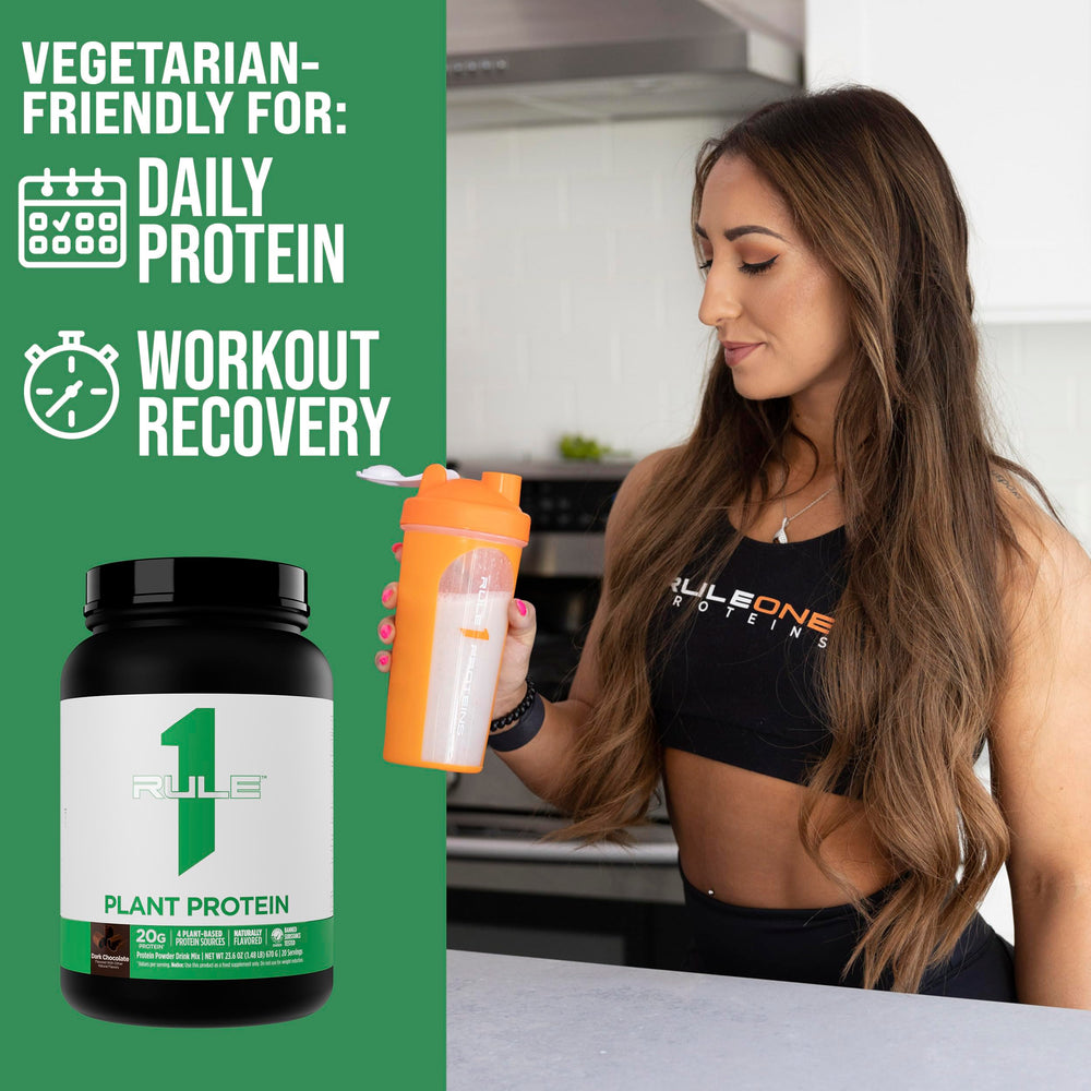 Rule 1 Plant Protein made in USA label on packaging