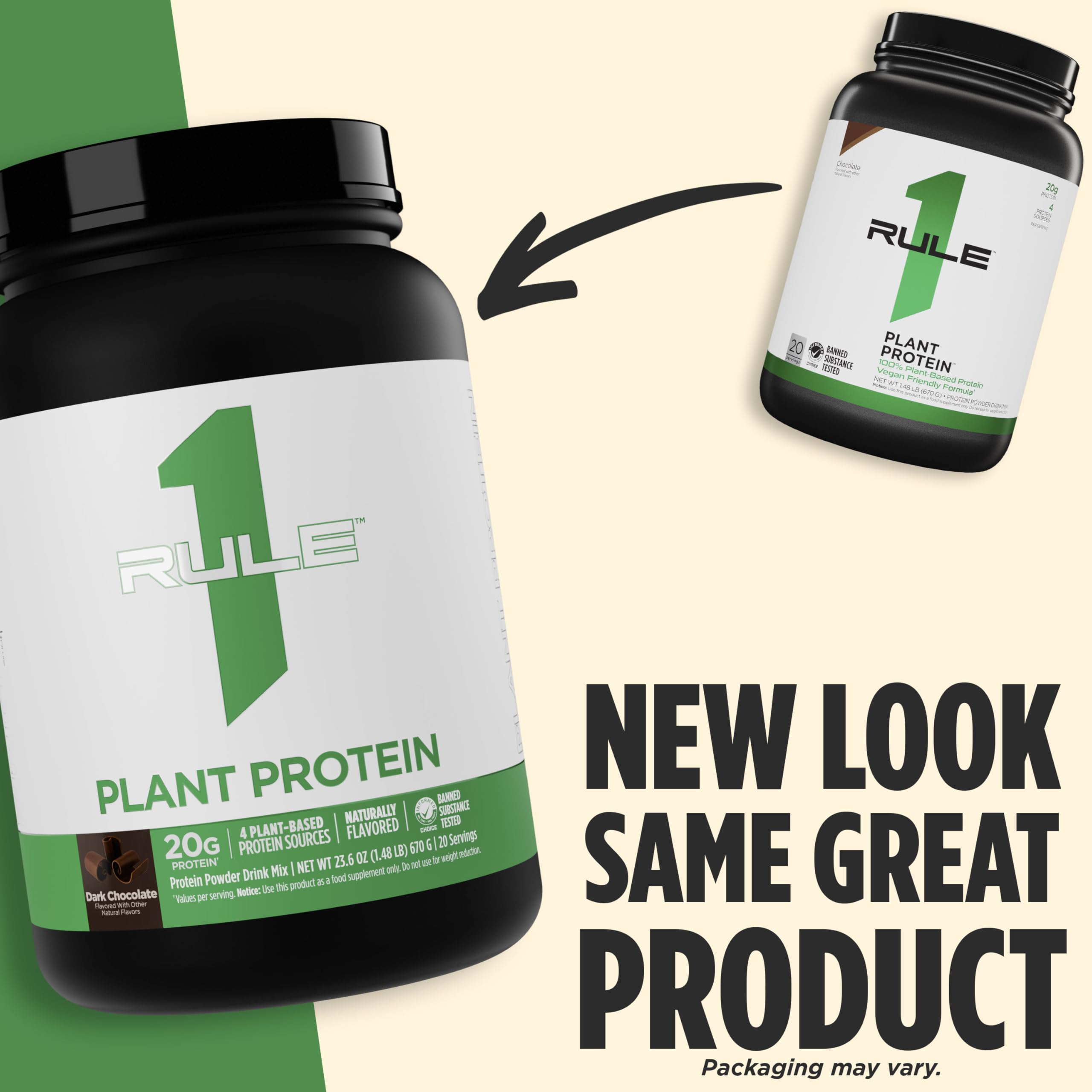 Rule 1 Plant Protein in a shaker bottle ready for post-workout recovery.