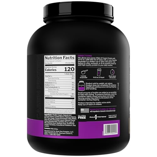 Rule 1 Proteins Casein powder texture close-up showing creamy consistency for slow release