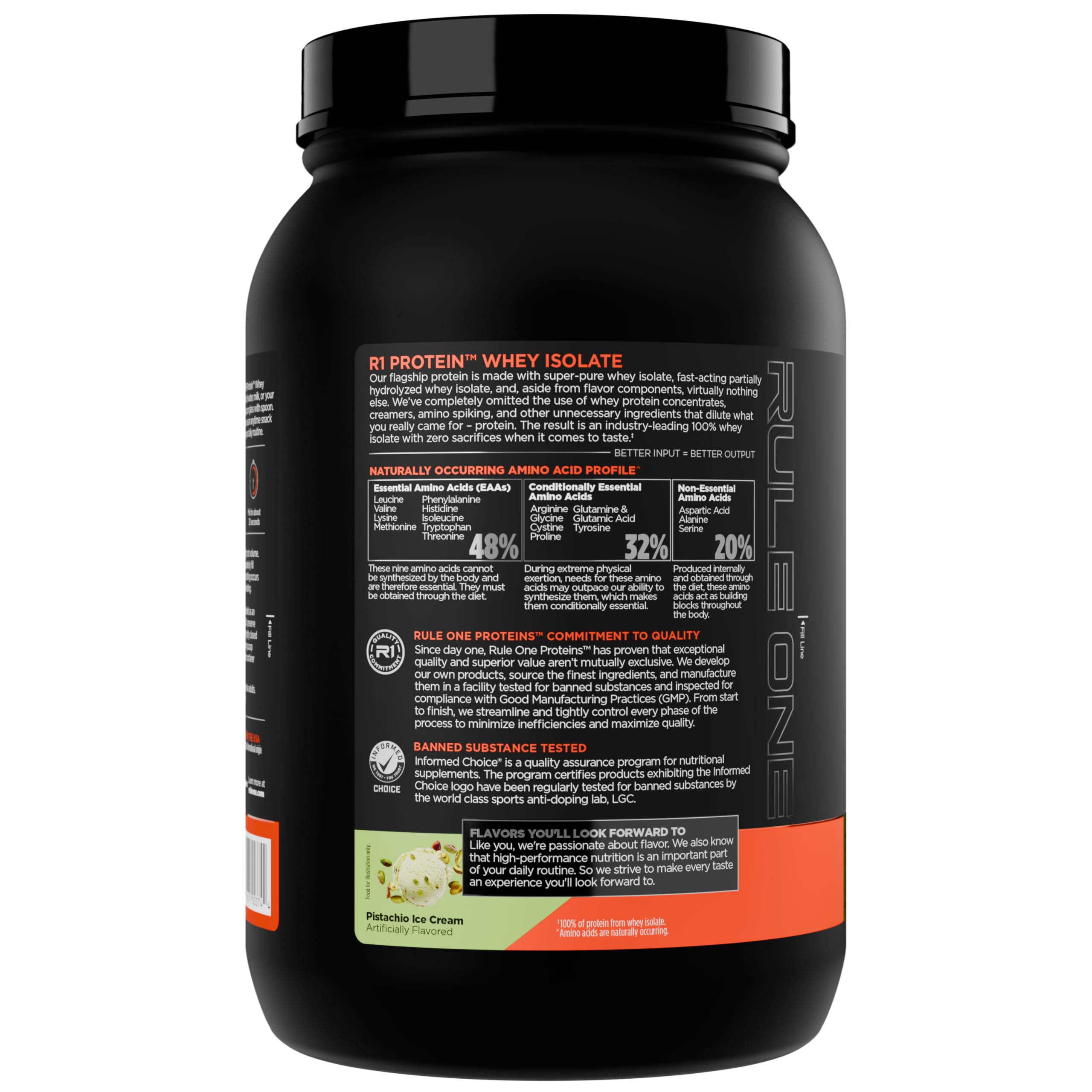 Rule 1 Proteins R1 whey isolate shake in glass shows smooth texture