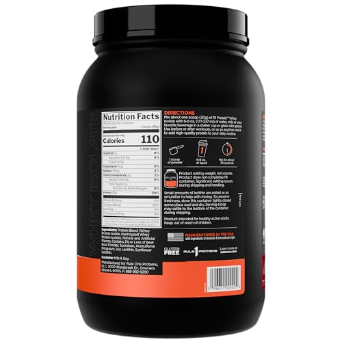 Rule 1 Whey Isolate shake in a glass showing creamy texture and quick mixability