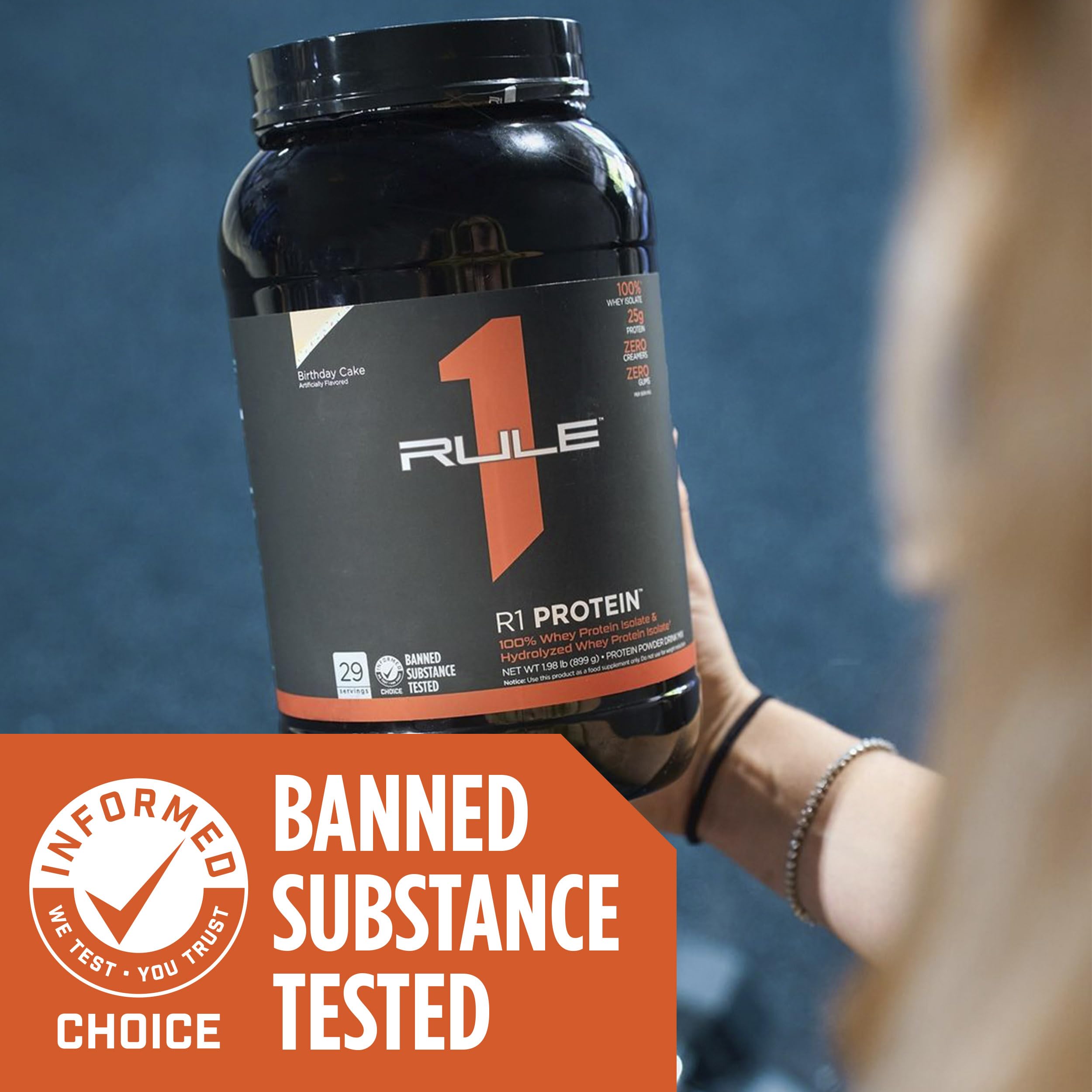 Smooth shake prepared with Rule 1 R1 Whey Isolate ready to drink.