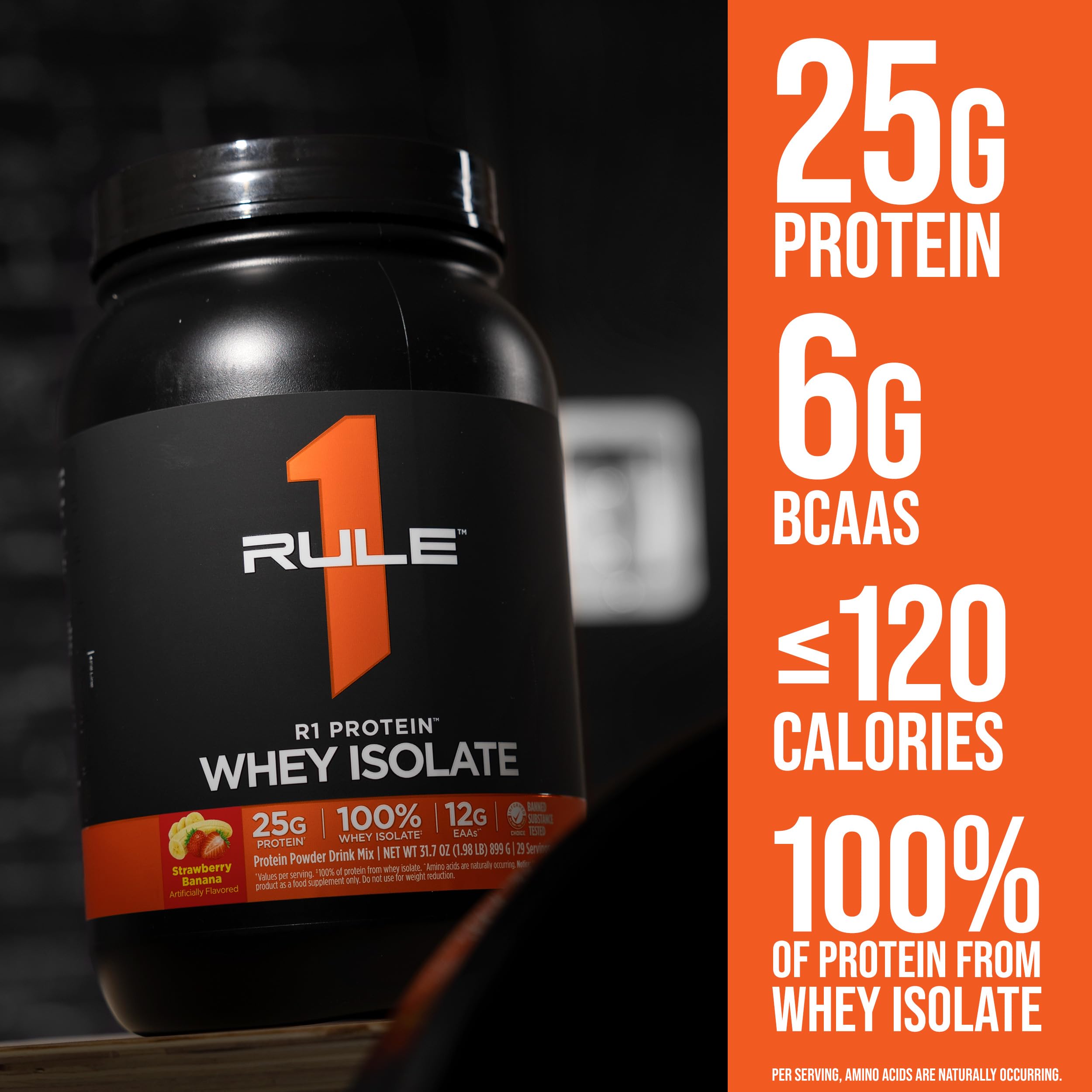 Rule 1 R1 Protein Whey Isolate mixing glass shows smooth shake preparation