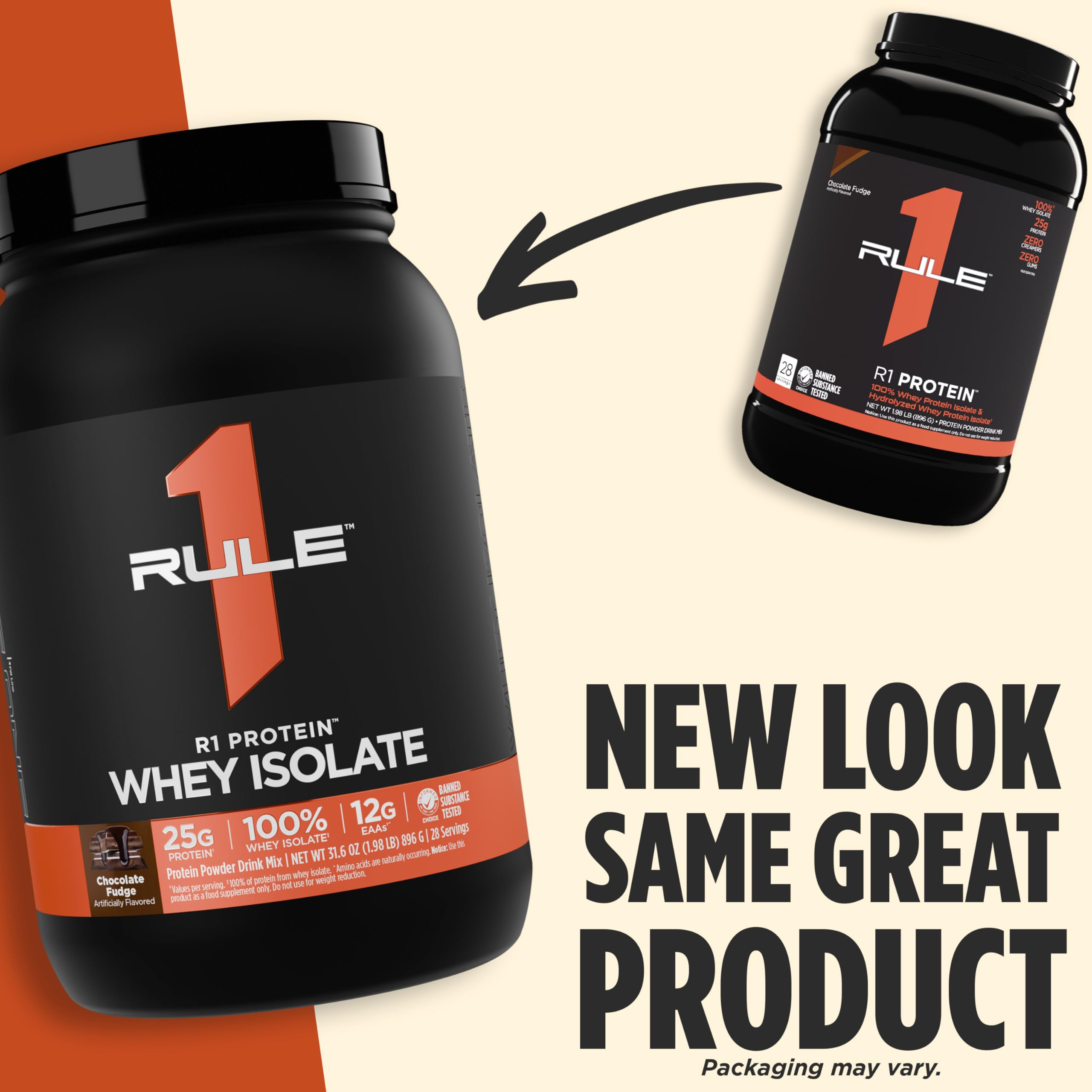 Rule 1 R1 Protein Whey Isolate nutrition panel emphasizes clean macros