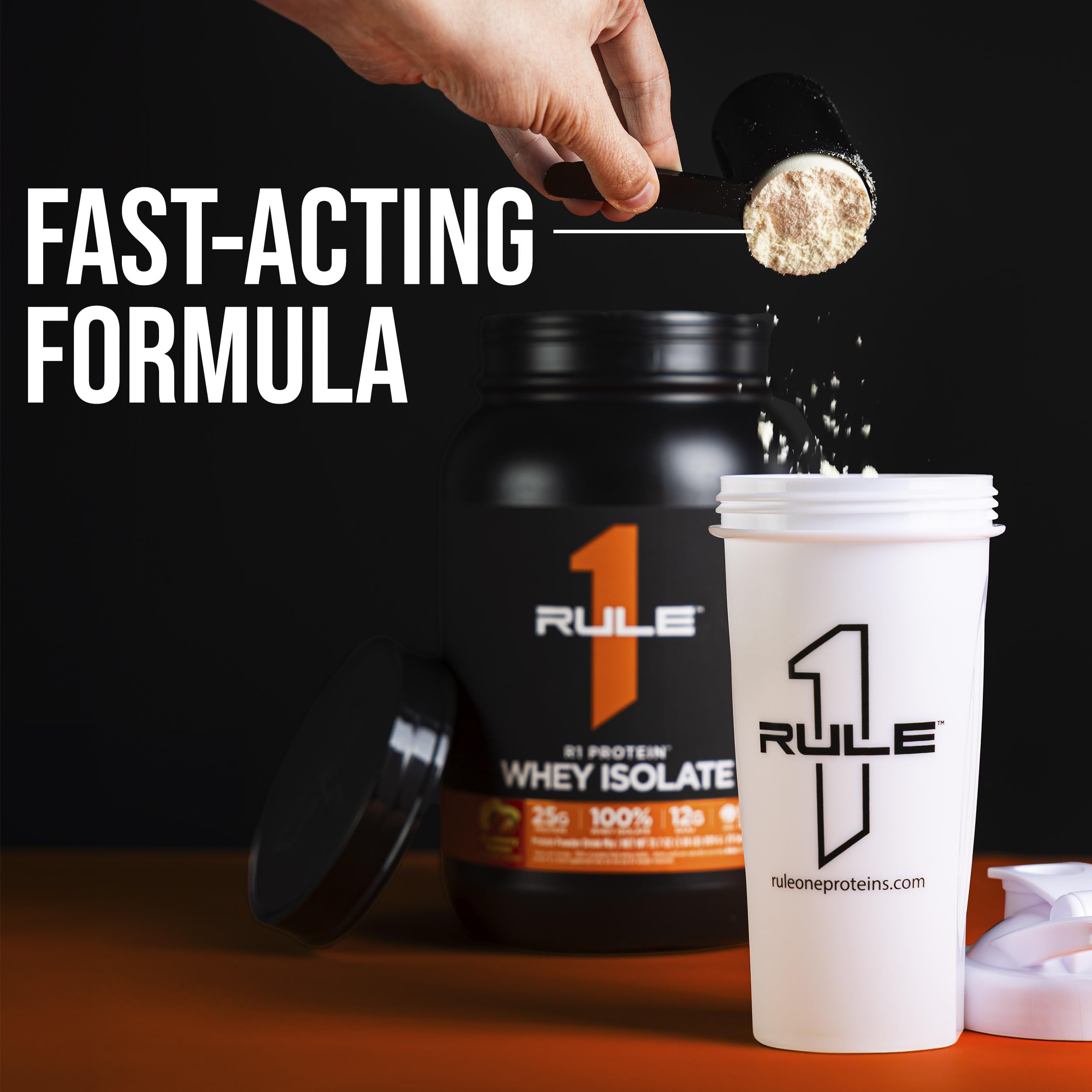 Rule 1 R1 Protein Whey Isolate shake texture close-up after mixing