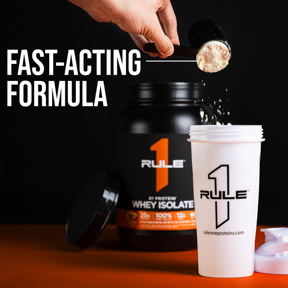 Rule 1 R1 Protein Whey Isolate shake texture close-up after mixing