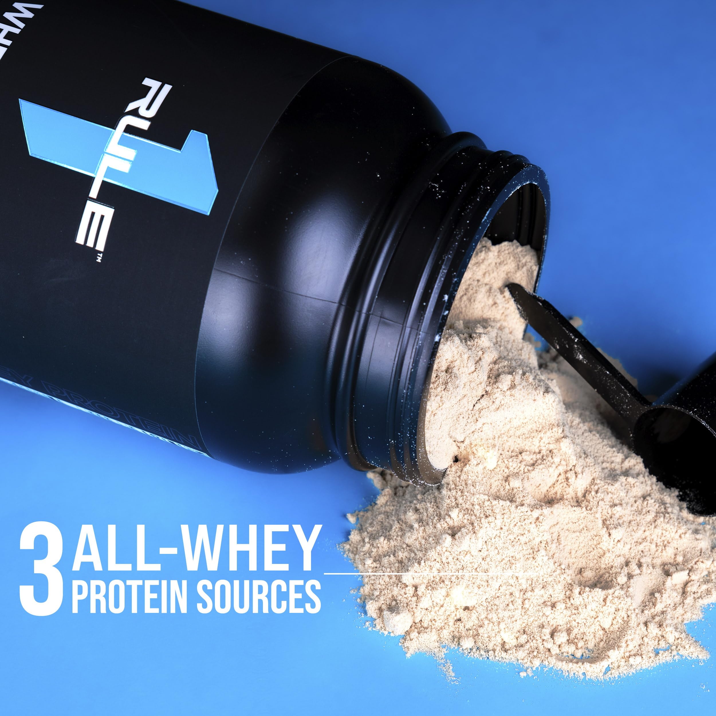 Rule 1 Whey Protein manufactured in USA at a certified facility.