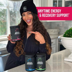 Rule 1 Energized Amino scoop ready to mix for a quick energy boost