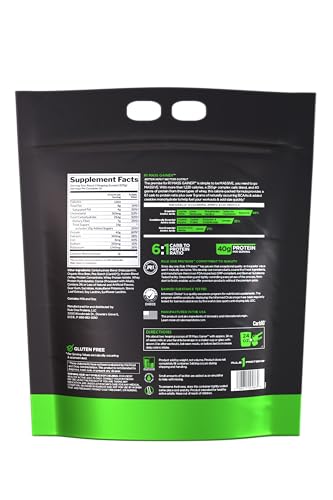 Rule1 Mass Gainer carb-to-protein-6to1 visual for calorie balance during workouts
