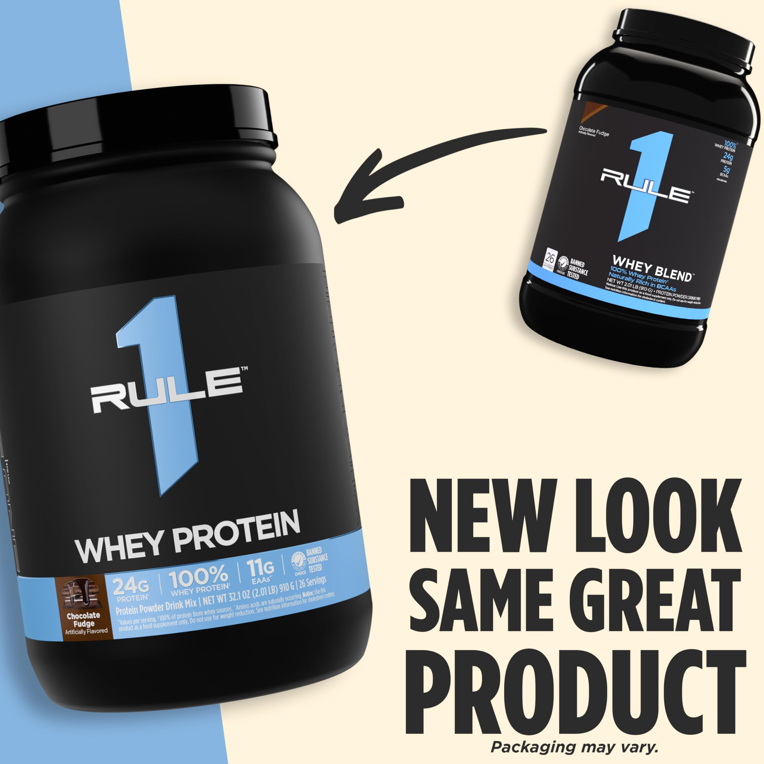 Rule 1 Whey Protein pouring-shot demonstrates easy mix after training