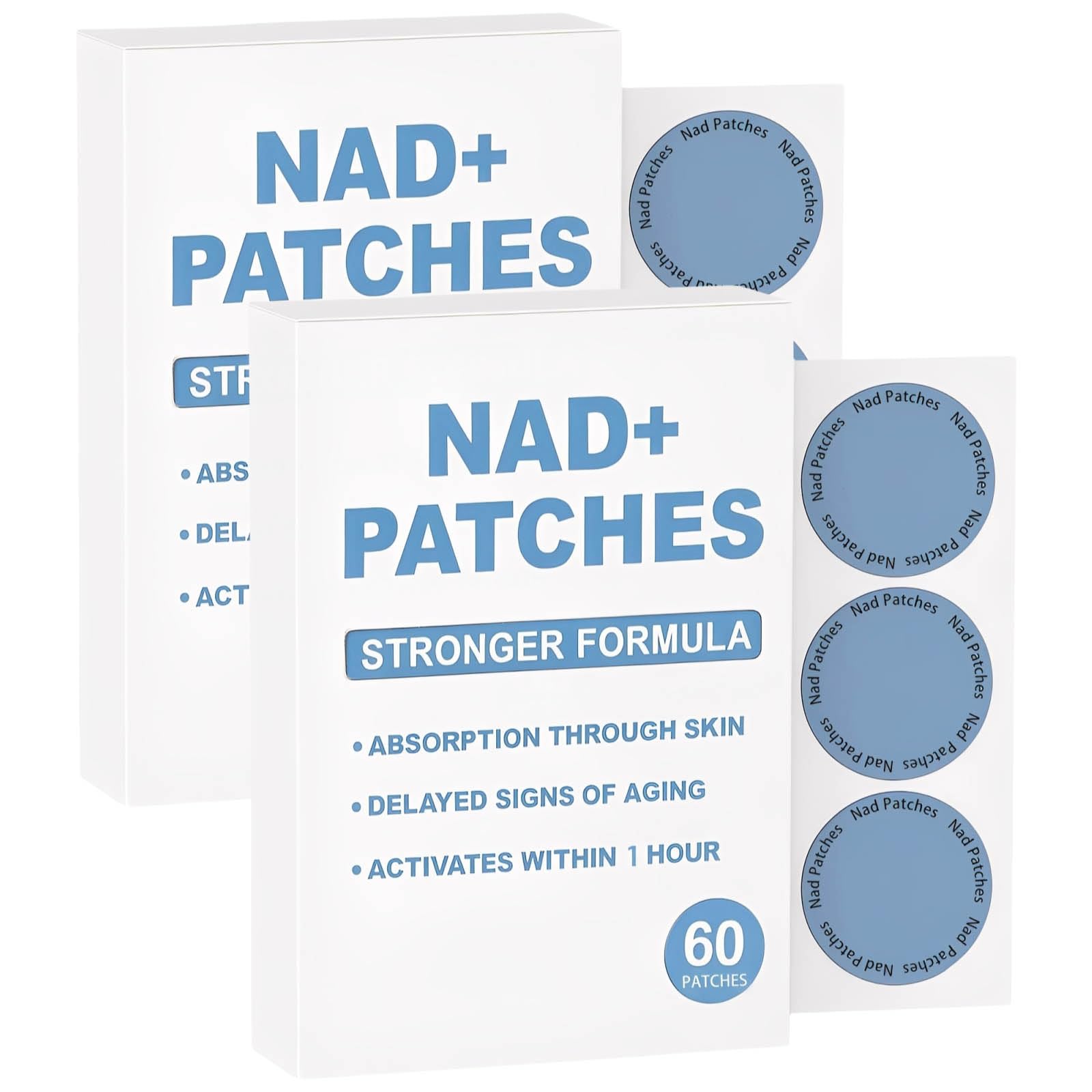 Rulinal NAD patches for women packaging box, a convenient daily wellness option.