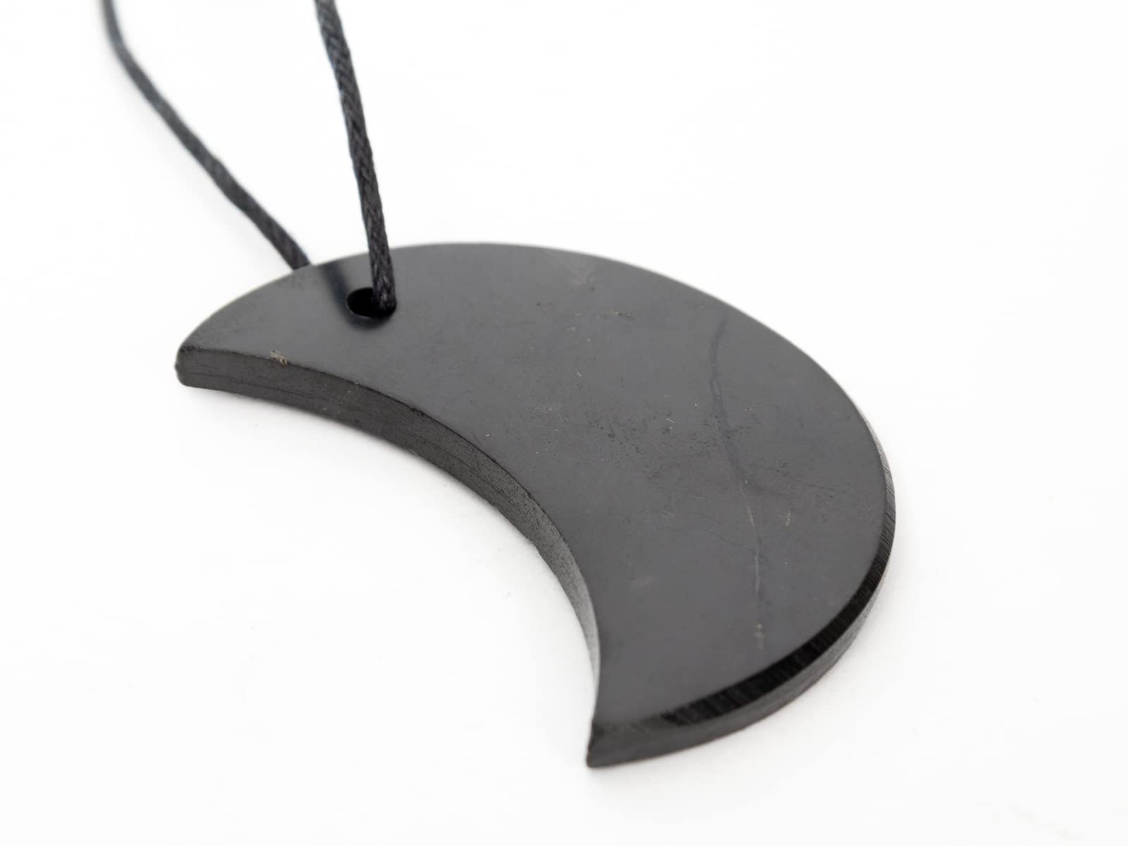 RUMINERAL Shungite pendant with cotton cord ready for calming energy.