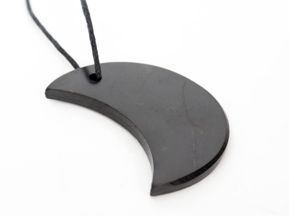 RUMINERAL Shungite pendant with cotton cord ready for calming energy.