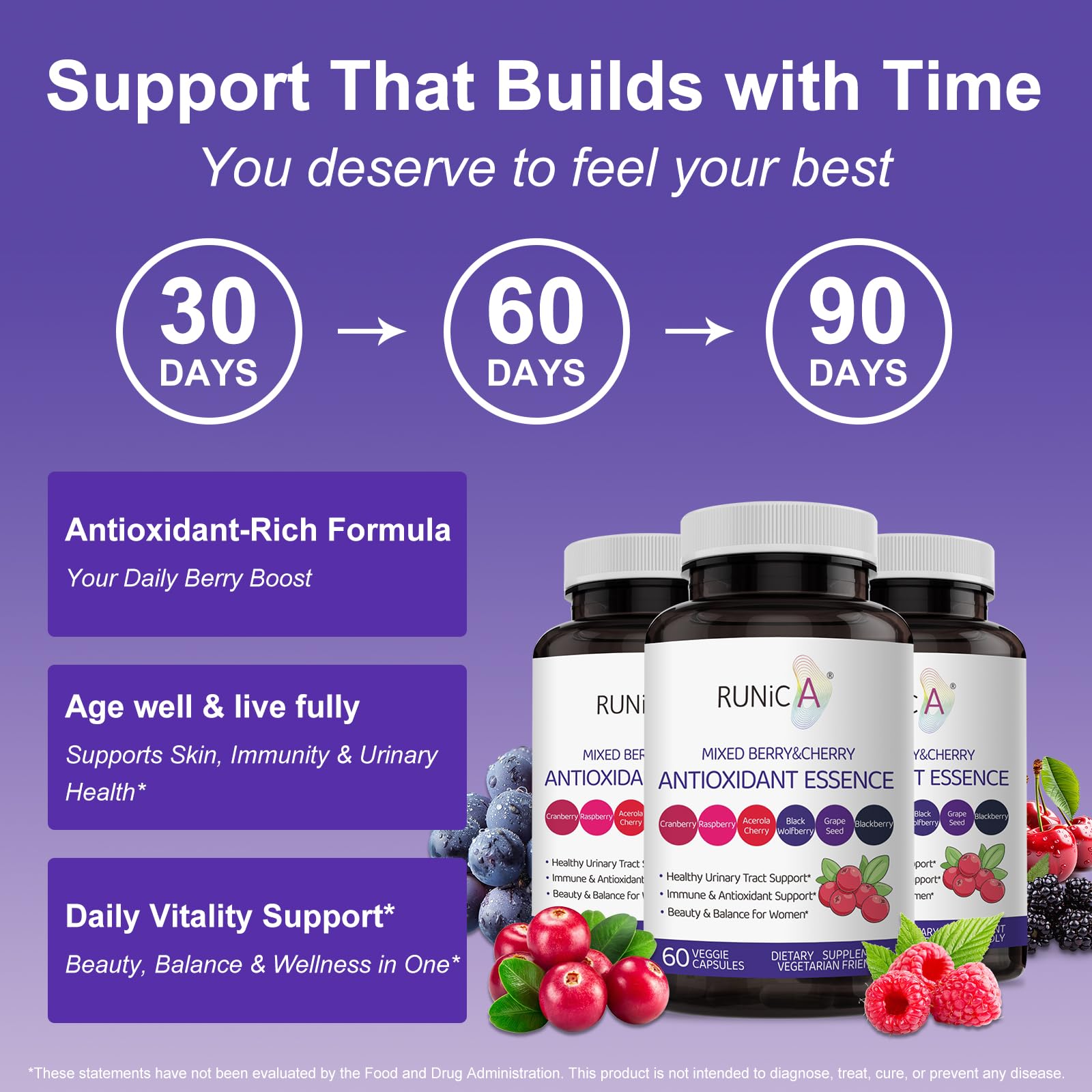 RUNICA beside skincare to hint at skin-supportive benefits.