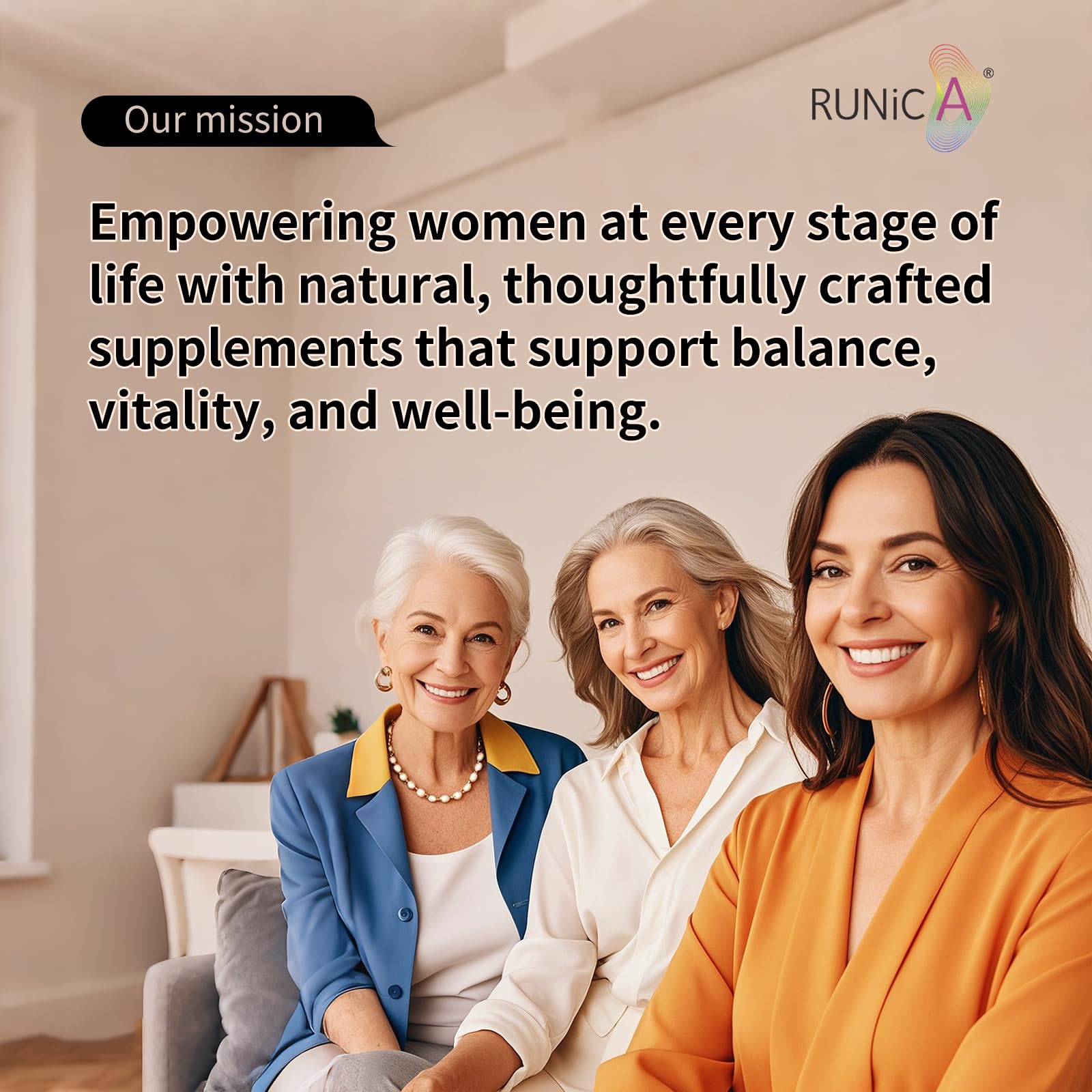RUNICA soy isoflavones blend signaling plant-powered balance and energy.